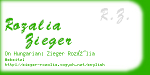 rozalia zieger business card